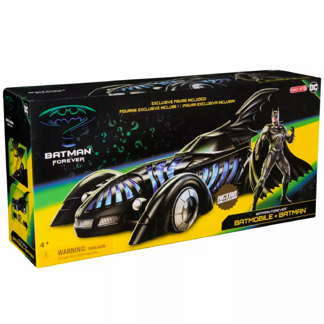 DCコミックス レトロ・コレクション バットマン フォーエヴァー スピンマスター 4インチ アクションフィギュア デラックス ビークル セット バットマン with バットモービル
