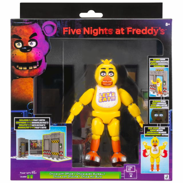 FNAF ファイブ・ナイツ・アット・フレディーズ ジャズウェア ジャンプ・スケアー 5インチ アクションフィギュア プレイセット クラシック チカ with オフィス