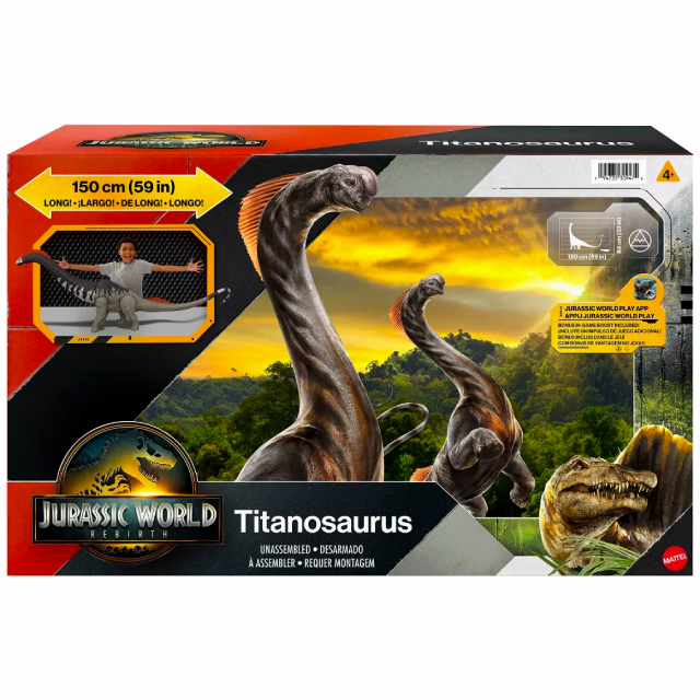 マテル ジュラシック・ワールド / 復活の大地 53インチ ジャイアント アクションフィギュア スーパー・コロッサル ティタノサウルス 【パッケージダメージあり】