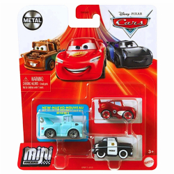 ディズニー ピクサー カーズ 21 マテル ミニレーサーズ ダイキャスト ミニカー 3パック トーキョーメーター シリーズ トーキョーメーター シェリフ ラジエーター スプリングス ライトニング マックイーン