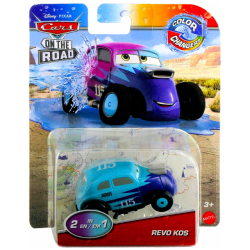 ディズニー ピクサー カーズ・オン・ザ・ロード 2022 マテル 1/55スケール ミニカー カラーチェンジャーズ1パック レボ・コス
