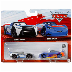 ディズニー ピクサー カーズ 2023 マテル 1/55スケール ダイキャスト ミニカー 2パック ハーヴィー・ロッドキャップ No.15 & バリー・ディペダル No.54