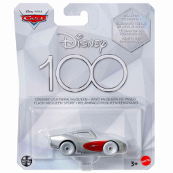 ディズニー ピクサー カーズ 2023 マテル 1/55スケール ダイキャスト ミニカー ディズニー100周年記念 プラチナカラー 1パック クルージング ライトニング・マックイーン