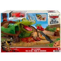 ディズニー ピクサー カーズ・オン・ザ・ロード  2024 マテル 1/55スケール ミニカー ダイノ・プレイグラウンド プレイセット