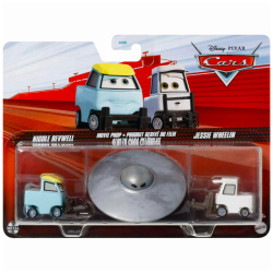 ディズニー ピクサー カーズ 2025 マテル 1/55スケール ダイキャスト ミニカー 2パック ニコール・レブウェル & ジェシー・ウィーリン with UFO ムービープロップ
