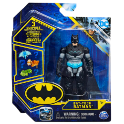 スピンマスター DCコミックス クリーチャーカオス 4インチ アクションフィギュア ミステリー・アクセサリーパック バット・テック バットマン (ブラック/グレー スーツ)