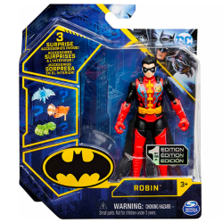 スピンマスター DCコミックス クリーチャーカオス 4インチ アクションフィギュア ミステリー・アクセサリーパック ロビン (レッド スーツ)