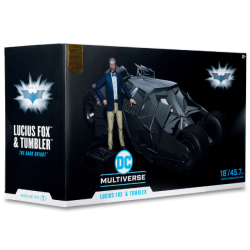 バットマン ダークナイト・トリロジー マクファーレントイズ DC マルチバース ゴールドラベル 7インチ デラックス ビークル&フィギュア セット バットモービル “タンブラー” with ルーシャス・フォックス 【同梱不可商品】