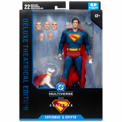 スーパーマン 2025 マクファーレントイズ DC マルチバース 7インチ アクションフィギュア デラックス シアトリカル・エディション スーパーマン with クリプト