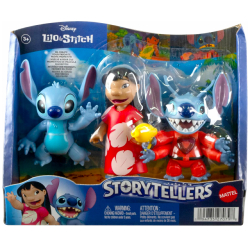 ディズニー / ピクサー マテル ストーリー・テラー 4インチ アクションフィギュア 3パック 『リロ アンド スティッチ』 リロ & スティッチ & 試作品626号