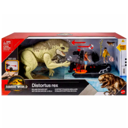 マテル ジュラシック・ワールド / 復活の大地 アクションフィギュア & ビークル セット ディストータス・レックス アイランド・エスケープ ストーリーパック