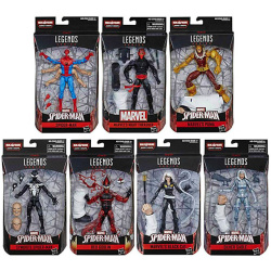 ハズブロ スパイダーマン マーベルレジェンド 6インチ アクションフィギュア キングピンシリーズ 7体セット (シックスアーム スパイダーマン&シンビオート スパイダーマン&ブラックキャット&レッドゴブリン&ナイトスラッシャー&シルバーセーブル&ピューマ)