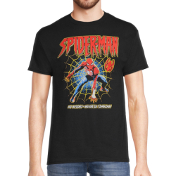 マーベルコミックス スパイダーマン ウェブ・ウォーク ブラック Tシャツ