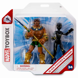 マーベルコミックス USディズニーストア限定 トイボックス アクションフィギュア 2パック 『ブラック・パンサー / ワカンダ・フォーエバー』 ブラックパンサー & ネイモア