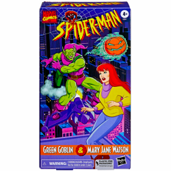 ハズブロ スパイダーマン アニメイテッドシリーズ マーベルレジェンド ビデオテープパッケージ 6インチ アクションフィギュア 2パック グリーンゴブリン & メリー・ジェーン・ワトソン