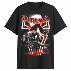 スパイダーマン ブラック Tシャツ マーベルコミックス ブラックスーツ・スパイダーマン ウェブ