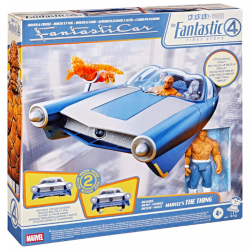 ハズブロ ファンタスティック4：ファースト・ステップ エピック・ワールド・オブ・アクション 4インチ ベーシックフィギュア ビークルセット ホバー&クルーズ ファンタスティカー with ザ・シング