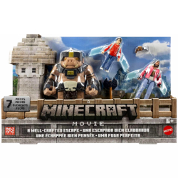 マインクラフト・ザ・ムービー マテル 4インチ アクションフィギュア ウェル・クラフテッド・エスケープ パック (ギャレット & ヘンリー & チャンガス)