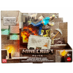 マインクラフト ザ・ムービー スティーブ トロッコ フィギュア マインクラフト・ザ・ムービー マテル 4インチ アクション