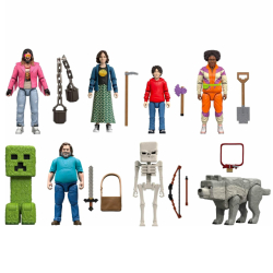 マインクラフト・ザ・ムービー マテル 4インチ アクションフィギュア アルティメット・ムービー パック (スティーブ & ギャレット & ヘンリー & ナタリー & ドーン & デニス & クリーパー & スケルトン)