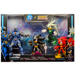 ジャックスパシフィック DCコミックス X ソニック・ザ・ヘッジホッグ クロスオーバー 5インチ アクションフィギュア パワー vs スピード 4パック (ソニック & シャドウ & シルバー & ダークサイド) 【パッケージダメージあり】
