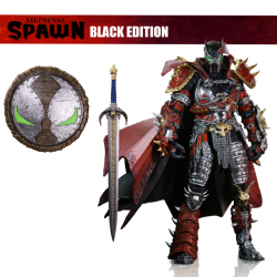 マクファーレントイズ スポーン キックスターター限定 リミテッド アクションフィギュア メディーバル・スポーン (ブラック バージョン)