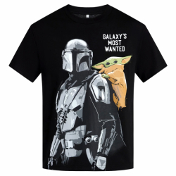 スター・ウォーズ / ザ・マンダロリアン  “ギャラクシーズ・モスト・ウォンテッド” マンダロリアン&グローグー Tシャツ