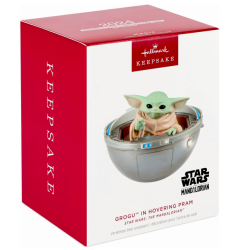 スター・ウォーズ / ザ・マンダロリアン ホールマーク オーナメント グローグー イン ホバープラム with サウンド&モーション ギミック
