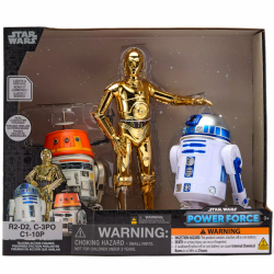 スター・ウォーズ USディズニーストア限定 パワー・フォース 10インチ トーキングフィギュア ドロイド3パック R2-D2 & C-3PO & C1-10P “チョッパー”