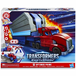 ハズブロ トランスフォーマー アーススパーク デラックスクラス プレイセット オプティマスプライム with バトルトレーラー