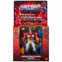 マテル トランスフォーマー x マスターズ・オブ・ユニバース コラボシリーズ 5.5インチ アクションフィギュア オプティマスプライムアーマー ヒーマン