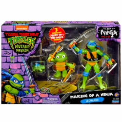 ティーンエイジ・ミュータント・ニンジャ・タートルズ：ミュータント・パニック! プレイメイツ ターゲット限定 “メイキング・オブ・ニンジャ” 4.5インチ ベーシックフィギュア 3パック レオナルド