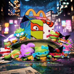 ティーンエイジ・ミュータント・ニンジャ・タートルズ x サンリオ ハローキティ・アンド・フレンズ USマクドナルド限定 ミールトイ ミニフィギュア フルコンプリート 12体セット (紙製ボックス付き)