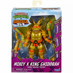 ティーンエイジ・ミュータント・ニンジャ・タートルズ x ゴジラ プレイメイツ 4.5インチ ベーシックフィギュア ミケランジェロ x キングギドラ