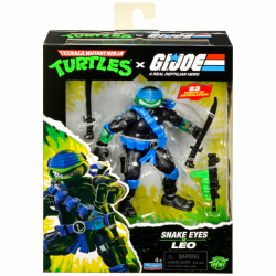 ティーンエイジ・ミュータント・ニンジャ・タートルズ x G.I.ジョー コラボシリーズ プレイメイツ 4.5インチ ベーシックフィギュア レオナルド x スネークアイズ