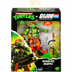 ティーンエイジ・ミュータント・ニンジャ・タートルズ x G.I.ジョー コラボシリーズ プレイメイツ 4.5インチ ベーシックフィギュア ラファエロ x ロードブロック