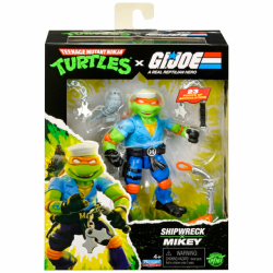ティーンエイジ・ミュータント・ニンジャ・タートルズ x G.I.ジョー コラボシリーズ プレイメイツ 4.5インチ ベーシックフィギュア ミケランジェロ x シップレック
