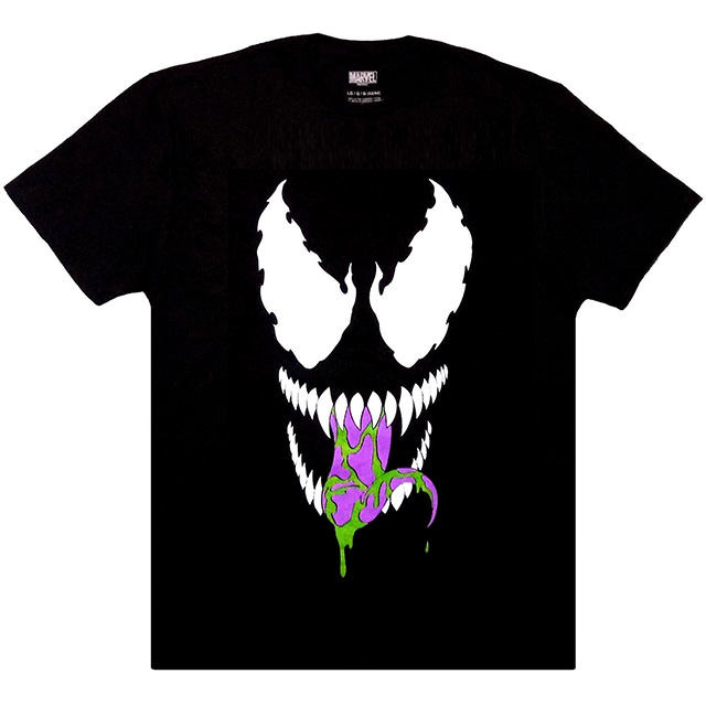 マーベルコミックス ヴェノム フェイス ブラック Tシャツ