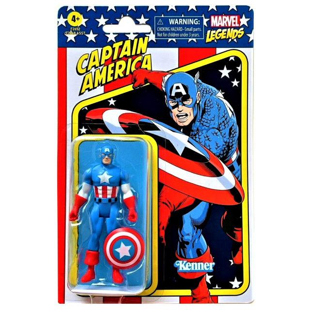 ハズブロ マーベルレジェンド レトロパッケージ 3 75インチ ベーシックフィギュア 1パック キャプテンアメリカ