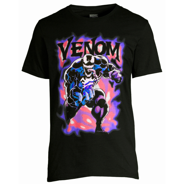マーベルコミックス ヴェノム パープル・スモーク ブラック Tシャツ