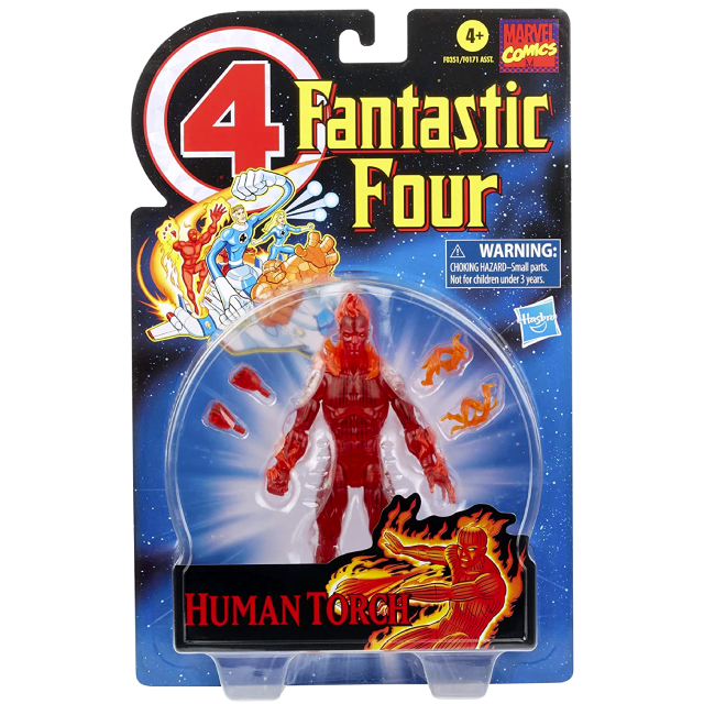 ハズブロ ファンタスティック・フォー マーベルレジェンド レトロパッケージ 6インチ アクションフィギュア ヒューマントーチ