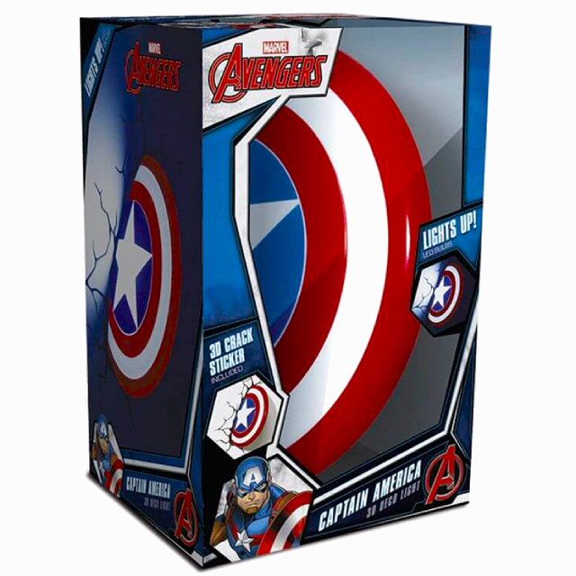マーベルコミックス 3D デコ ウォールライト キャプテン・アメリカ シールド