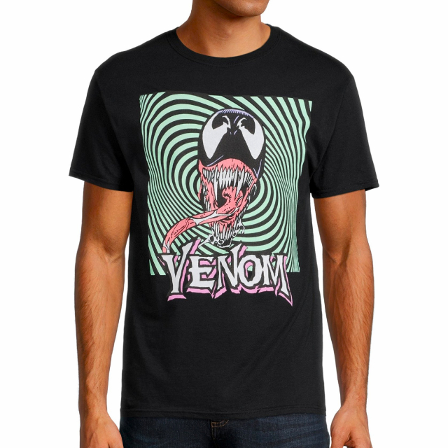 マーベルコミックス ヴェノム スワール・アート ブラック Tシャツ