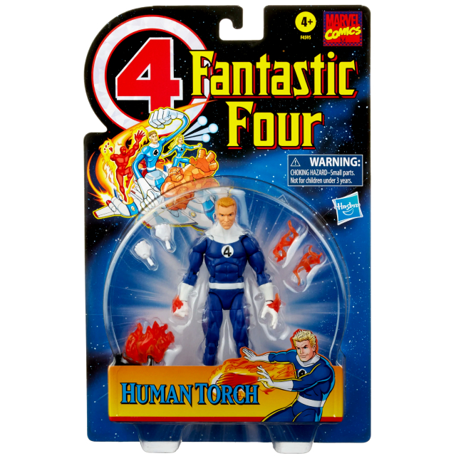ハズブロ ファンタスティック フォー マーベルレジェンド レトロパッケージ 6インチ アクションフィギュア ジョニー ストーム ヒューマントーチ