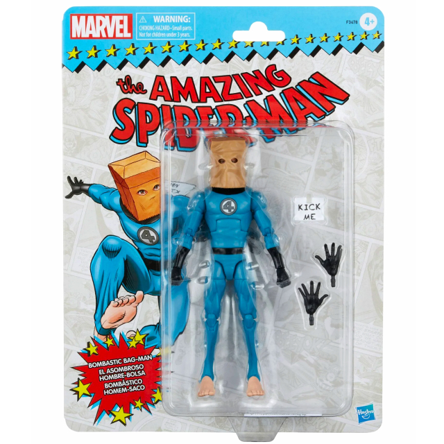 ハズブロ スパイダーマン 60周年記念 マーベルレジェンド ターゲット限定 レトロパッケージ 6インチ アクションフィギュア ボンバスティック バッグマン