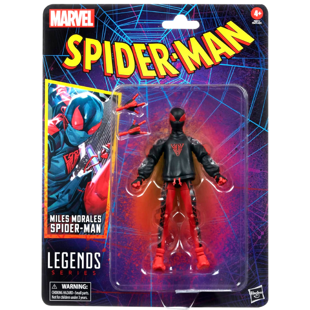 ハズブロ スパイダーマン マーベルレジェンド レトロパッケージ 6インチ アクションフィギュア マイルス・モラレス スパイダーマン