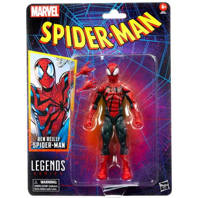 ハズブロ スパイダーマン マーベルレジェンド レトロパッケージ 6インチ アクションフィギュア ベン・ライリー スパイダーマン