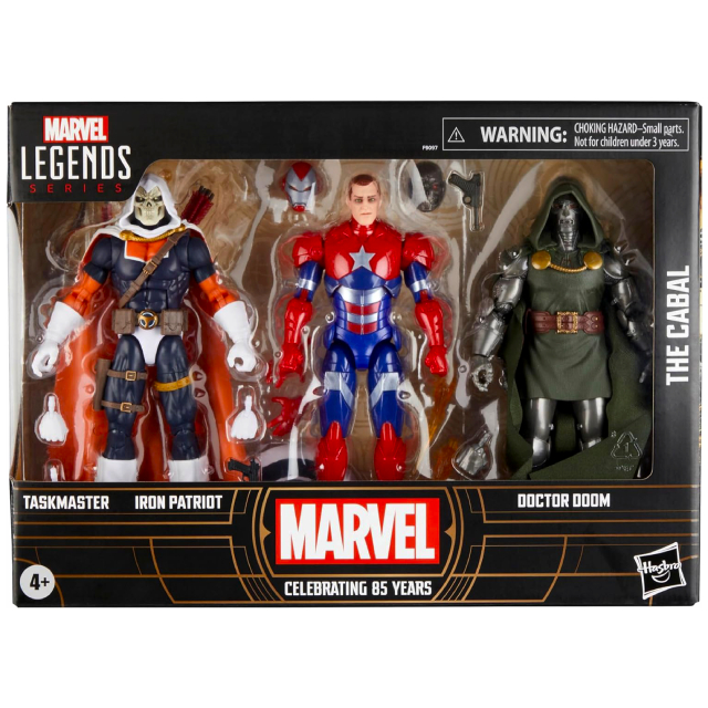 ハズブロ マーベル・コミックス 85周年記念 マーベルレジェンド 6インチ アクションフィギュア 3パック アイアン・パトリオット & ドクター・ドゥーム & タスクマスター