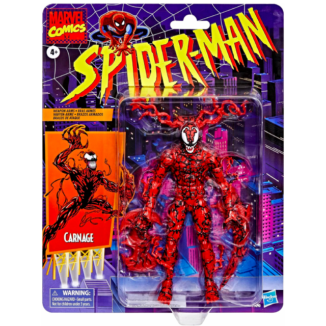 ハズブロ スパイダーマン マーベルレジェンド レトロパッケージ 6インチ アクションフィギュア カーネイジ