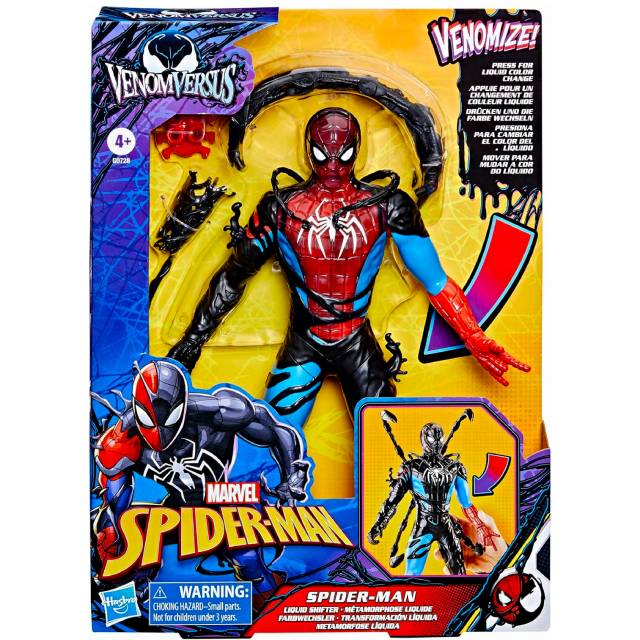 ハズブロ マーベルコミックス スパイダーマン：ヴェノムバーサス 11インチ デラックス アクションフィギュア リキッド・シフター スパイダーマン